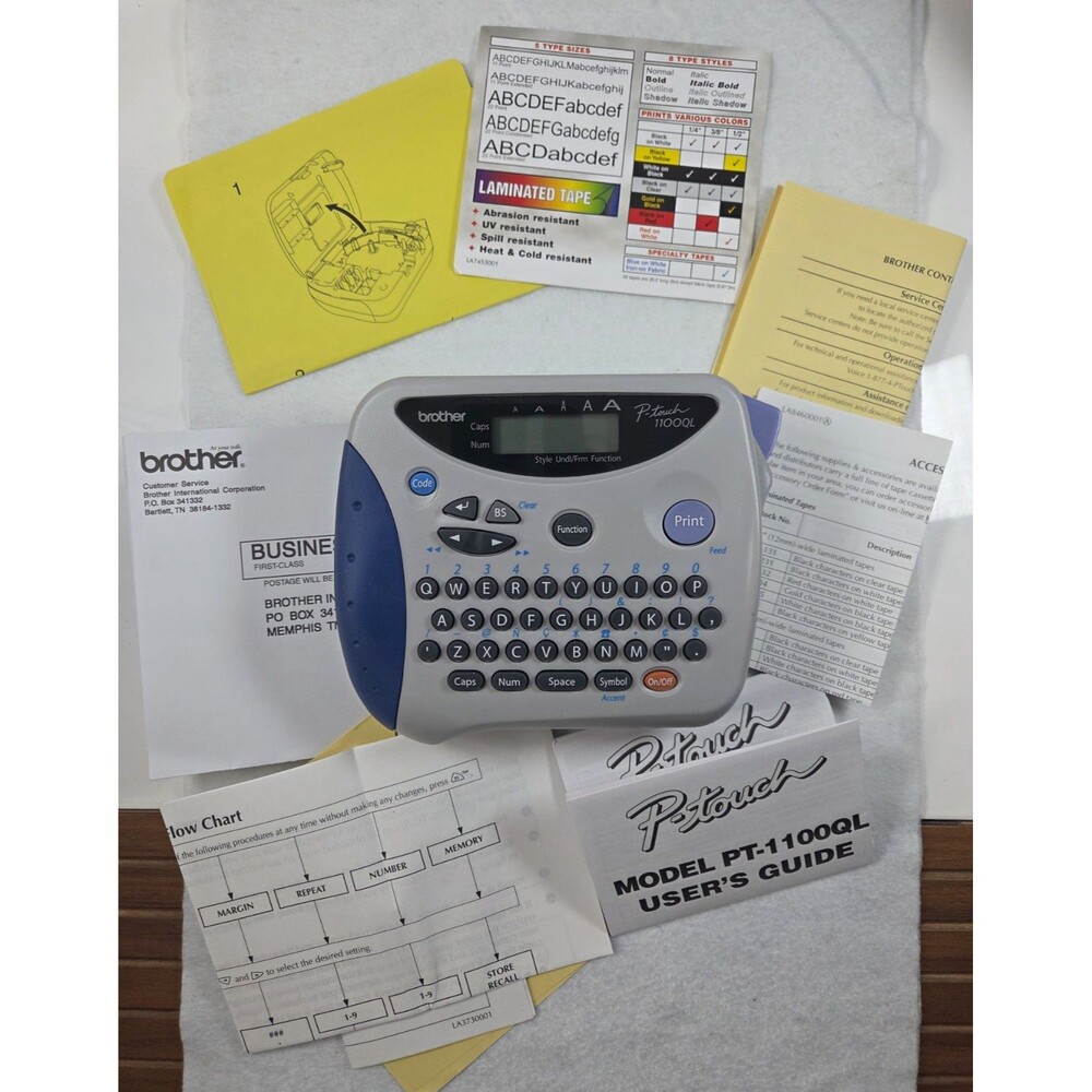 Brother P-Touch PT-1100QL Electronic Label Maker System – New Without Box w/Tape